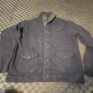Men's Navy Button-Up Jacket